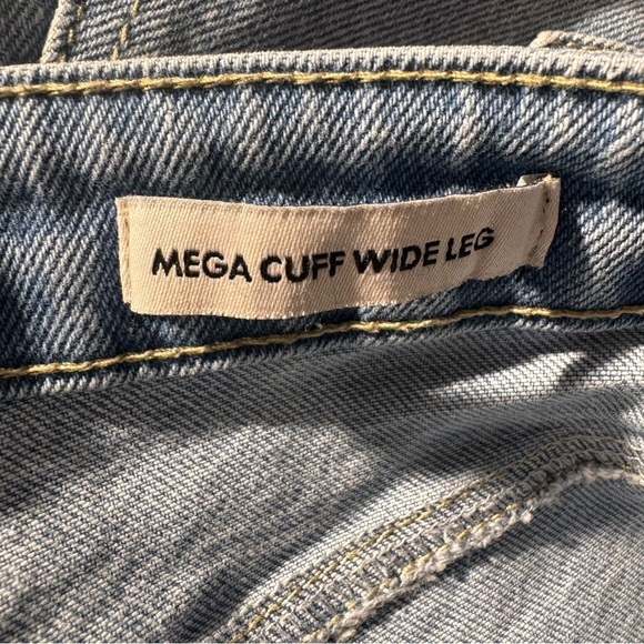 BCBGeneration Mega Cuff Wide Leg Jeans Size 30 Denim Casual - Picture 8 of 11